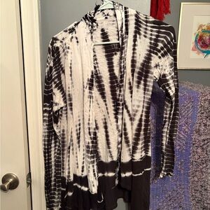 XCVI Monochrome Tie-Dye Cardigan